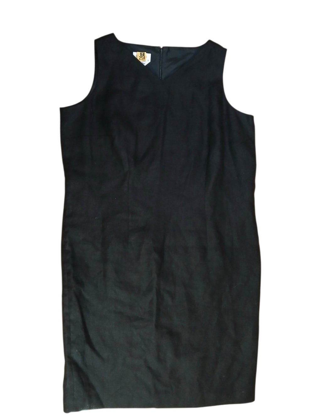 Talbots Irish Linen Fully Lined Black Shift 14W